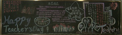 九月黑板报评比——“Happy Teacher's Day”（初2008级三班）</p><p>　　