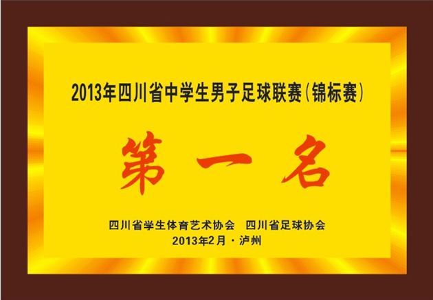 棠中外语学校男足荣获2013年省中学生比赛冠军并取得六连冠