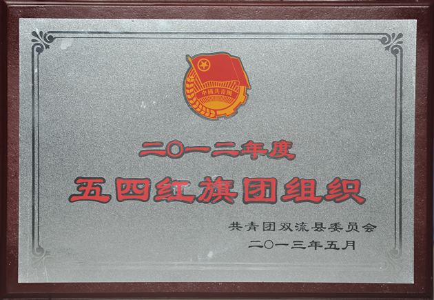 共青团棠中外语学校委员会荣获双流县“五四红旗团组织”荣誉称号