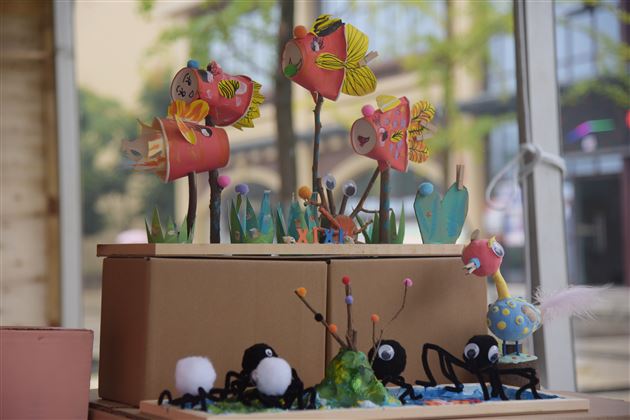 成都市双流区棠外实验幼儿园+幼儿创意艺术手工作品《会飞的鱼》