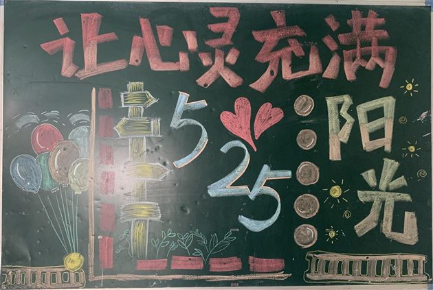 棠外高中德育处开展2024年“5.25心理健康日”公寓黑板报创作和评选活动