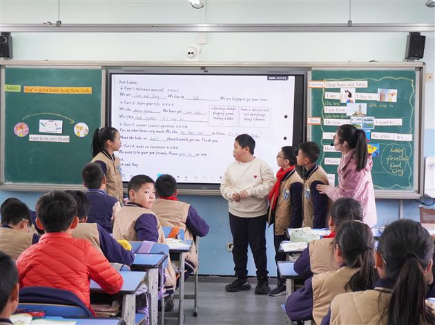 棠外附小五、六年级开展联合英语教研活动